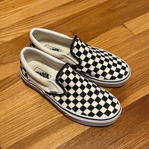 Vans Black and White Checkerboard Slip-Ons